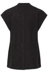 Fransa Minta Waistcoat - Charcoal Grey Melange